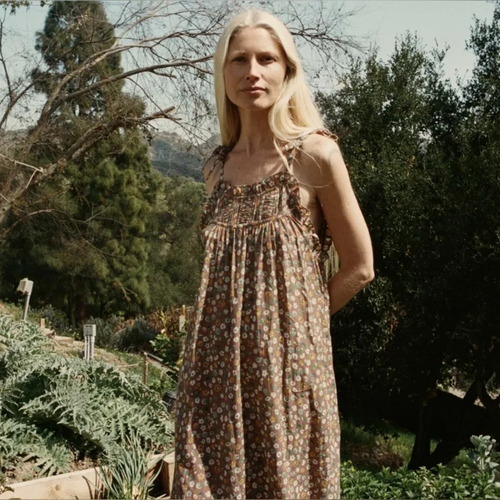 Doen Plumosa Dress - Brown and Multicolor